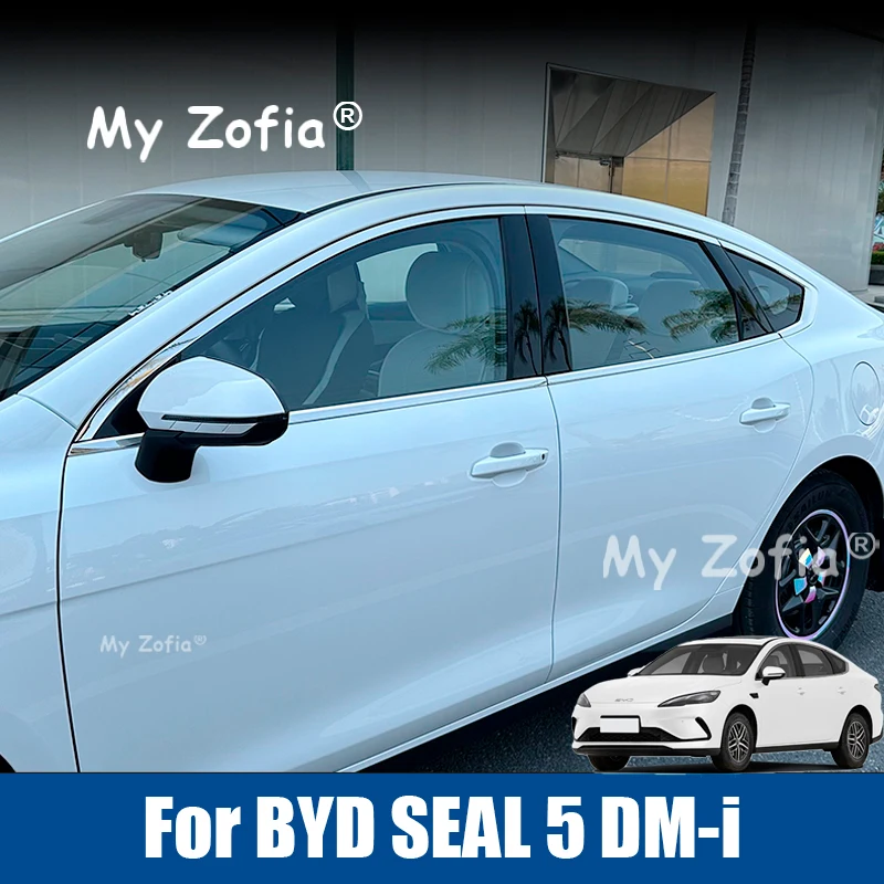 

For BYD SEAL 5 DM-i 2025 2026 Car Stainless Window Decoration Bright Chromium Windows Bright Trim Strip Sill Cover Accessories