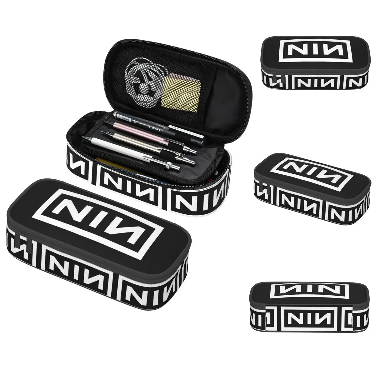 

NIN Logo Nine Inch Nails Pencil Case for Kids School Pen Box Pencil Bag Stationery Supplies Pen Holder Bag