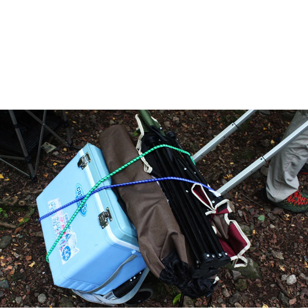 

6 pcs Luggage Rope Elastic Cord Bungee Straps Tie Down Camping Gear Strong Luggage Strap Rope Sturdy Travel Supplies