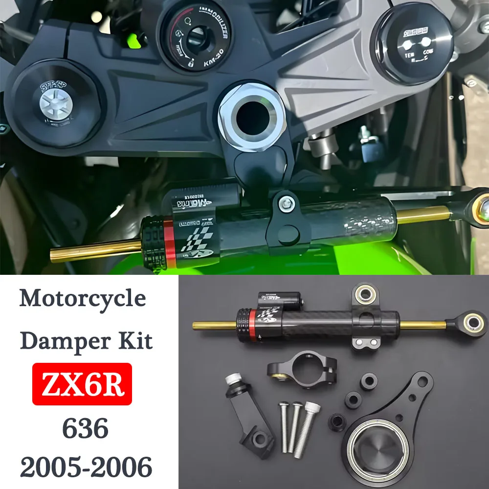 

Motorcycle Damper Steering Stabilize Mounting With Bracket Support Kit Accessories﻿ For Kawasaki Ninja ZX6R ZX-6R 636 2005 2006