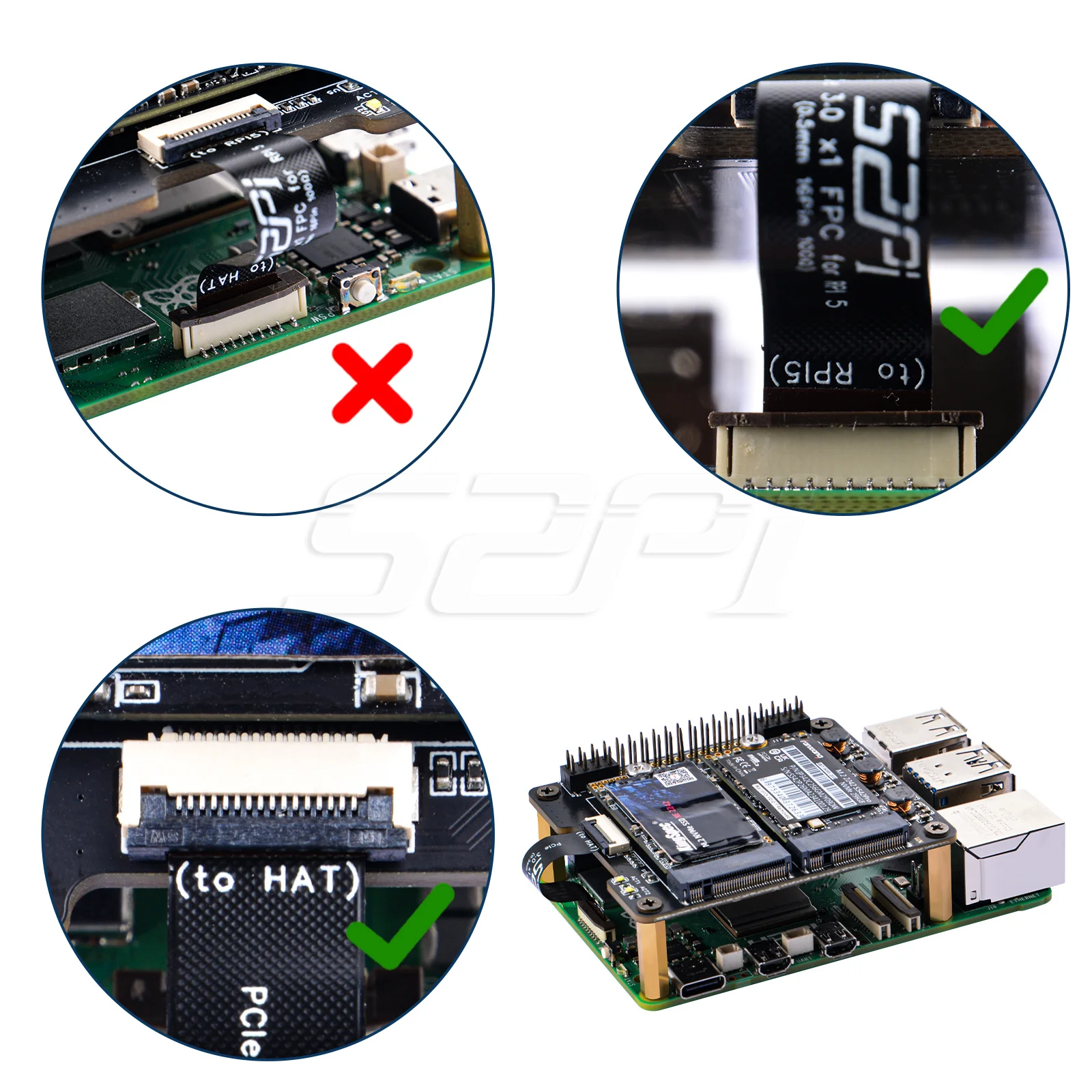 Imagem -05 - Placa Adaptadora de Extensão Nvme Hat Raspberry pi com Asm1182e 52pi 2242 Duplo 52pi