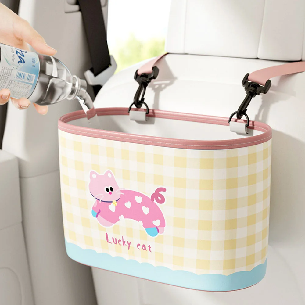 

Car Organizer Sturdy Car Interior Accessory Car Trash Bin Playful For Dorm Room Office Family Trip