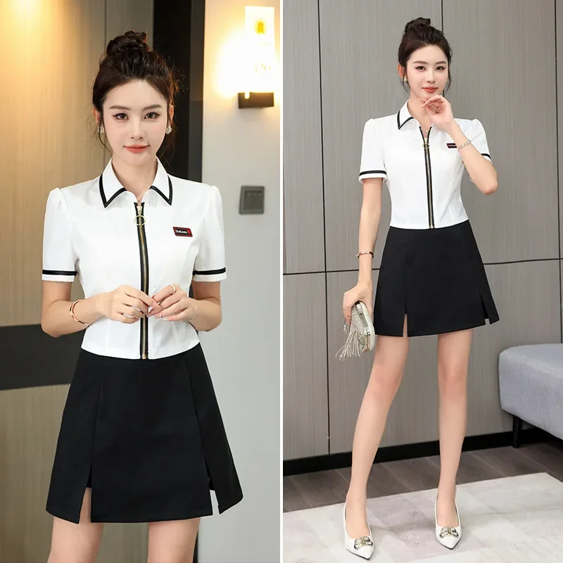 

Beautician Uniforms Women Fashion Skin Management Ear Pickers Massage Work Clothes for Women on Hotel Foot Bath Technician S-3XL