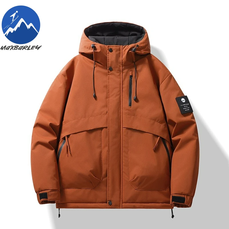 

Winter Graphene Warm Jacket Mens Snow Climbing Cold Resistant Padded Jackets Hooded Travel Lightweight Waterproof Parka Coats