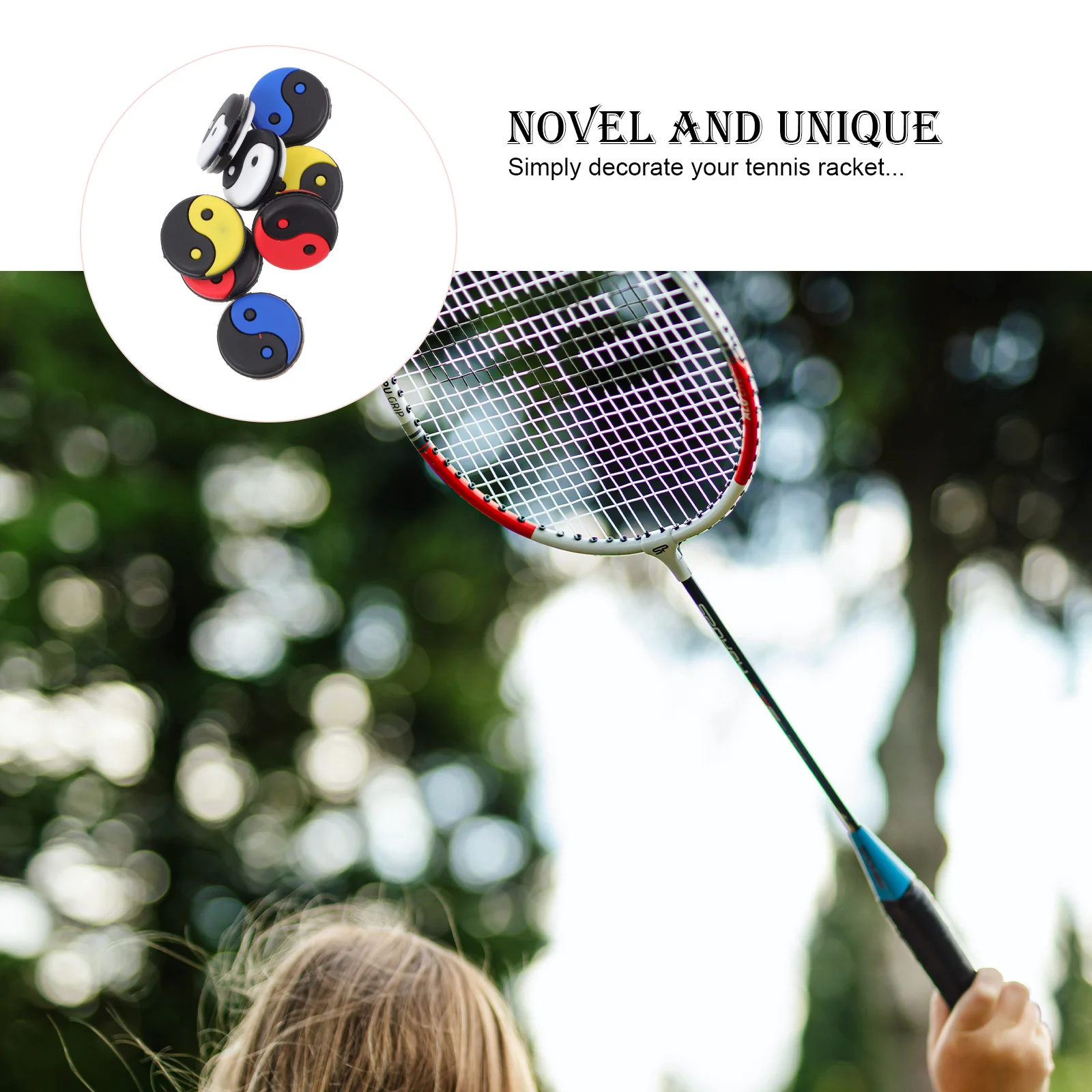 1Set Tennis Racket Vibration Dampener Silicone Shock Absorber Design Enhance Stability Reduce Noise Ideal for Racquet #6