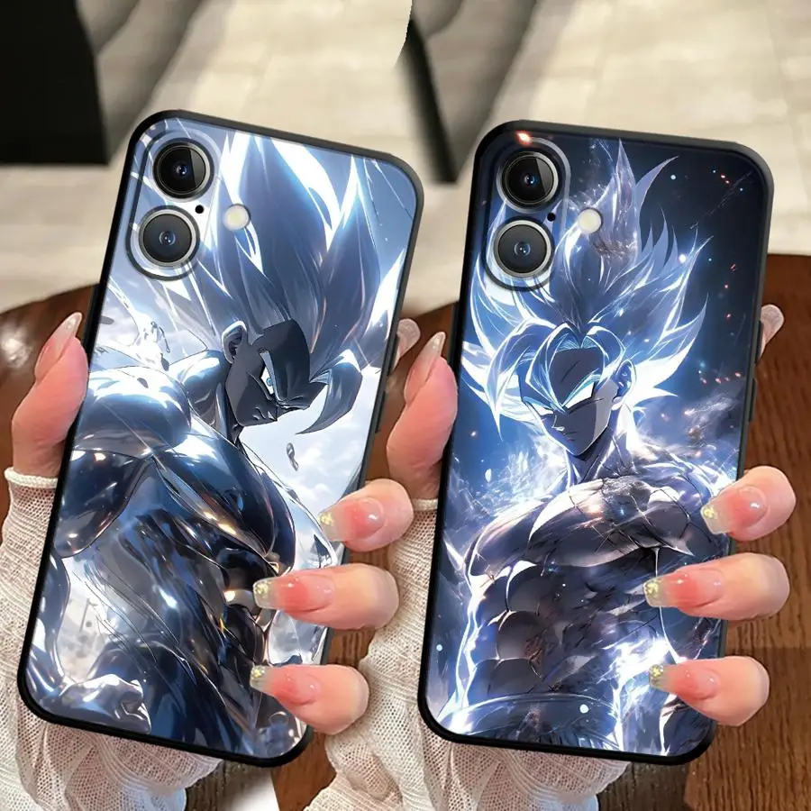 Dragon Ball Anime Hülle für iPhone 13 12 11 17 Pro Max XR 15 16 14 Plus XS Max 17Air 7 8 Schwarze weiche Handyhülle