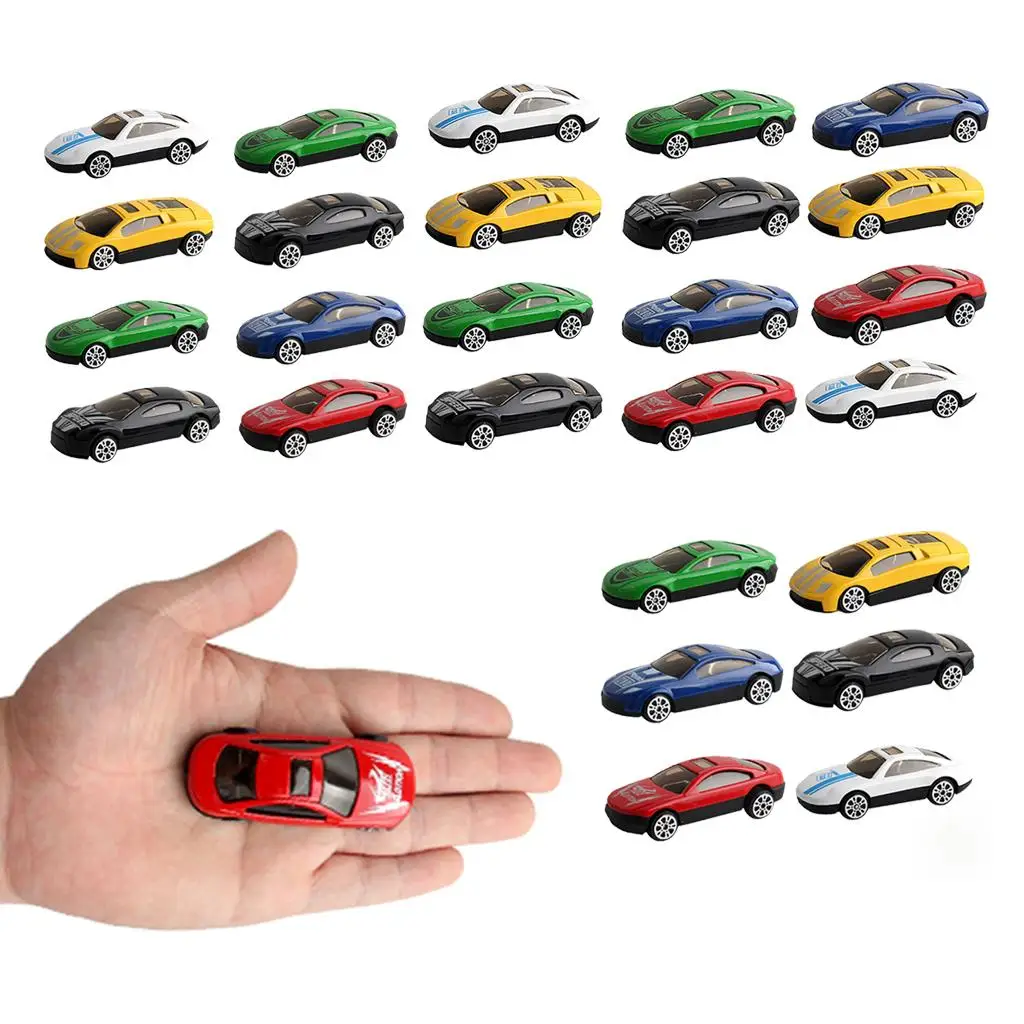 Package Play Set with Various Colorful Micro Toy Cars Vehicles :72 Scale