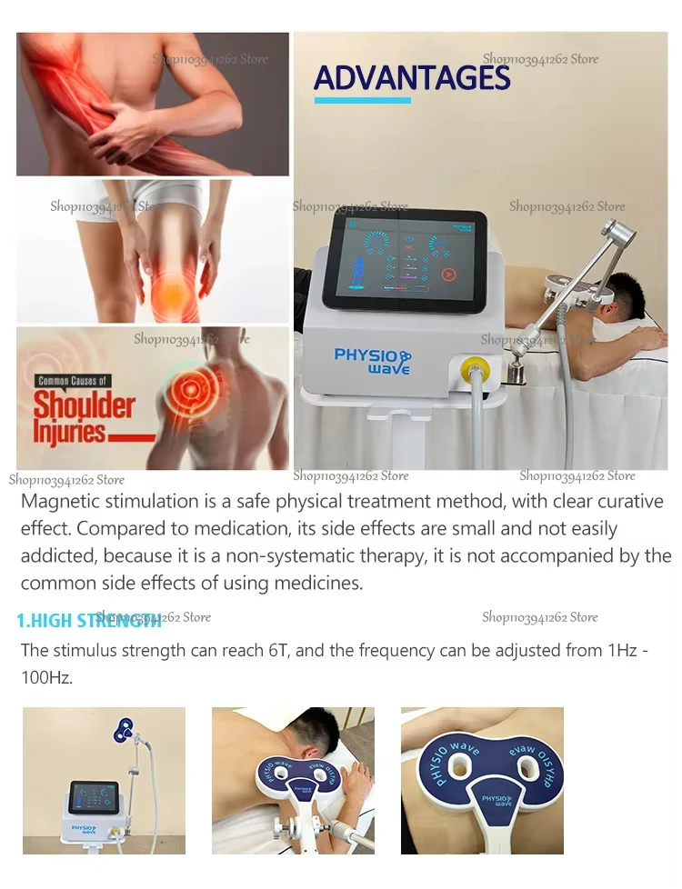 CE แบบพกพา Emtt Physio Magneto Therapy Magnetoterapia เครื่องนวดบรรเทาอาการปวด Emtt Therapy MachineT1