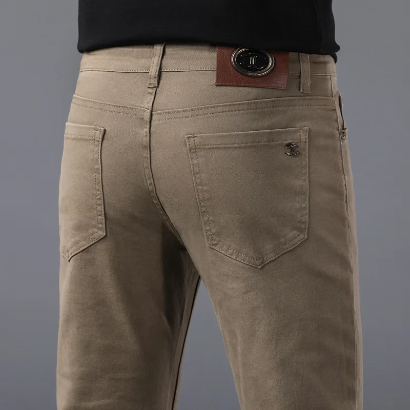 الربيع الصيف عارضة الجينز منتصف الخصر السراويل الطويلة الشباب أزياء مقاومة ارتداء المياه غسلها التفاصيل سستة يطير صغيرة مستقيمة #4