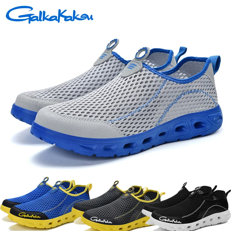 Summer Outdoor Shoes Sports Wading Shoes Mesh Breathable Large SIZE Fishing Shoes Quick Dry Anti-skid Hiking Shoes Diving Shoes