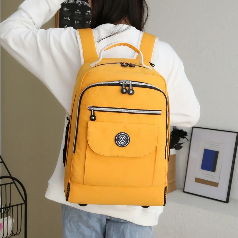 New Students Pull Rod Schoolbag Large Capacity of Primary and Secondary School Students Load Reduction Backpack Paquete De Viaje