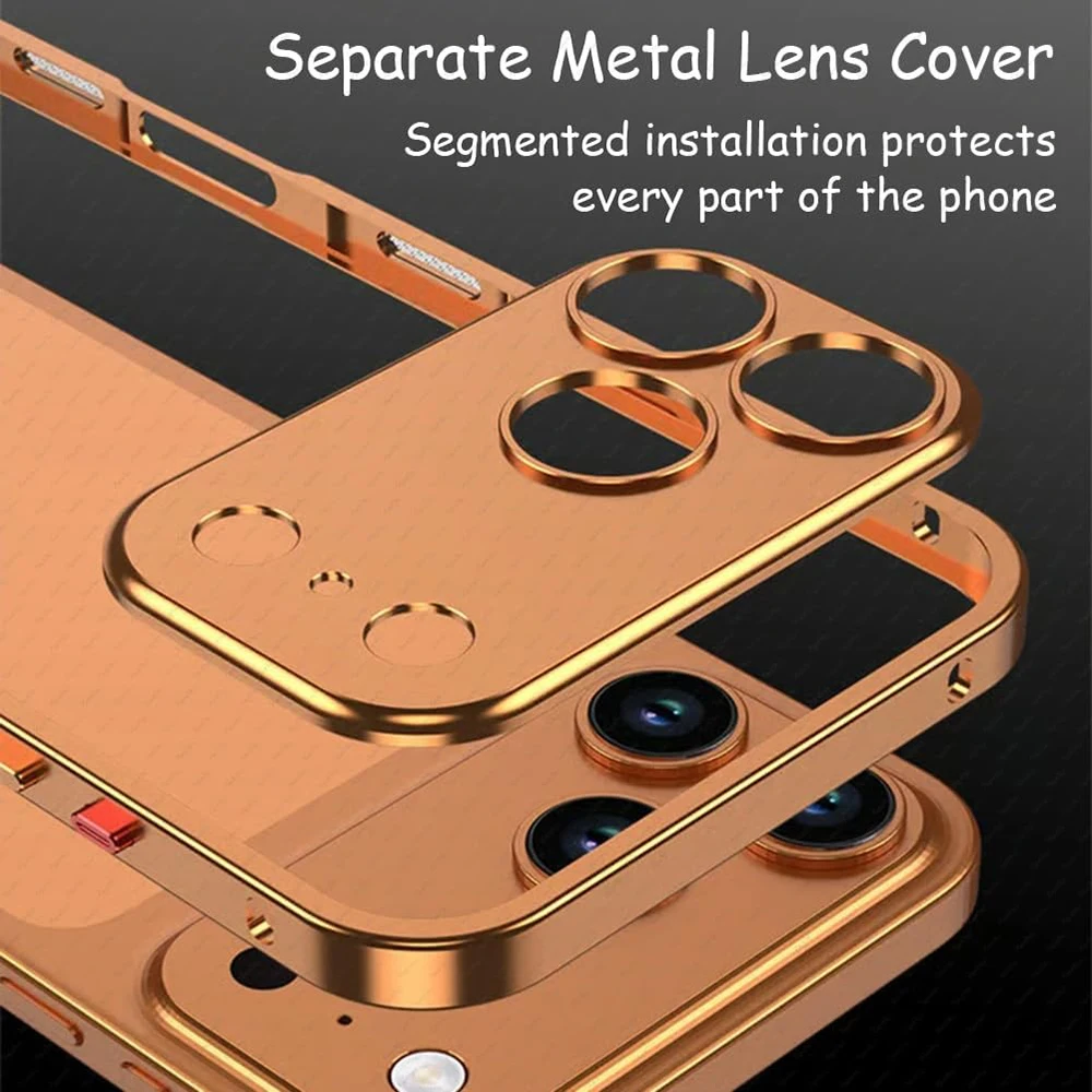 

for iPhone 17 Pro Max Bumper Aluminum Alloy [Lens Protector] [Fast Heat Dissipation] Compatible with Magsafe Shockproof Frame