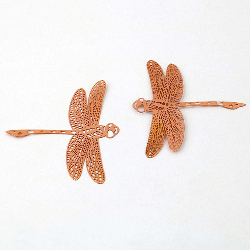 

2Pcs Stainless Steel Dragonfly Shape Bookmarks Golden Hollow Bookmark Clips Decorative Page Markers for Readers Writers Students