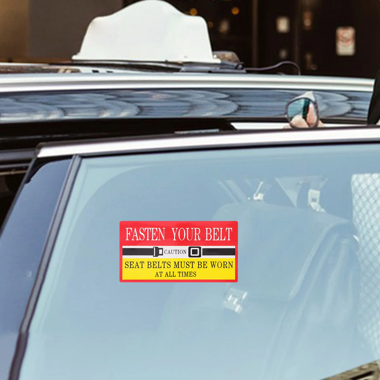 

30Pcs Safety Reminder Stickers Bright Bold Text Labels Easy Install Passenger Fasten Caution Stickers