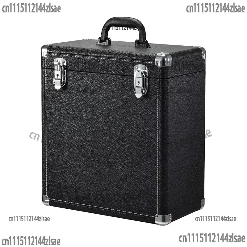 Vinyl Record Storage Box LP Album Collection Display Case Waterproof Shockproof Dustproof Foldable Leather Organizer for Home