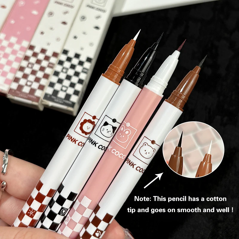 Super wasserdichter flüssiger Eyeliner langlebiger wasserdichter schnell trocknender Eyeliner Bleistift liegender Seidenraupen stift Make-up Schönheits kosmetik