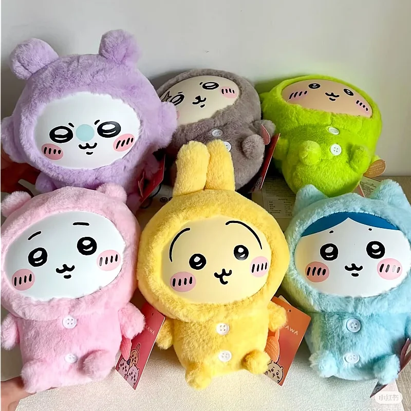 

Genuine Chiikawa Pajamas Vinyl Doll Hacihware Kurimanju Usagi Momonga Rakko Kurimanju Kawaii Anime Figure Decoration Toys