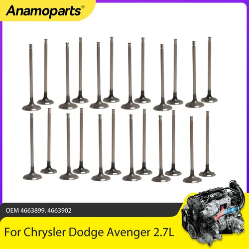 Juego de válvulas de escape de admisión, piezas de motor para Jeep, Chrysler, Dodge, Magnum, Avenger, Stratus EER, 2.7L, V6, GAS 2,7, 4663899 L