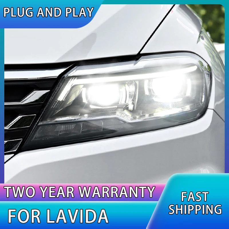 Car Styling Headlights for Lavida LED Headlight 2018-2019 Head Lamp DRL Signal Projector Lens Automotive Accessories