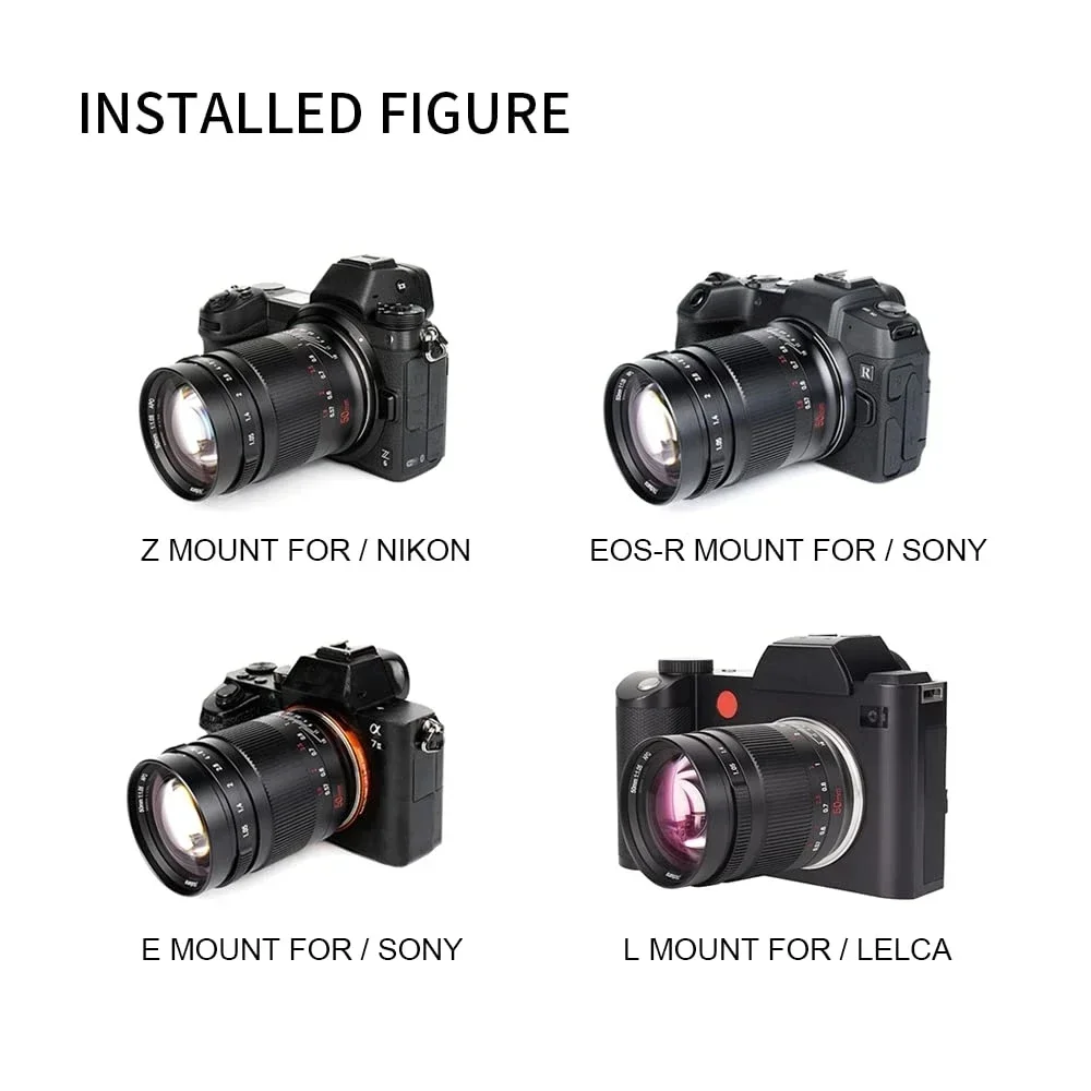 7artisans 50 مللي متر F1.05 كامل الإطار فتحة كبيرة عدسة صورة لسوني E لكانون RF نيكون Z ل Leica L لكاميرا سيجما