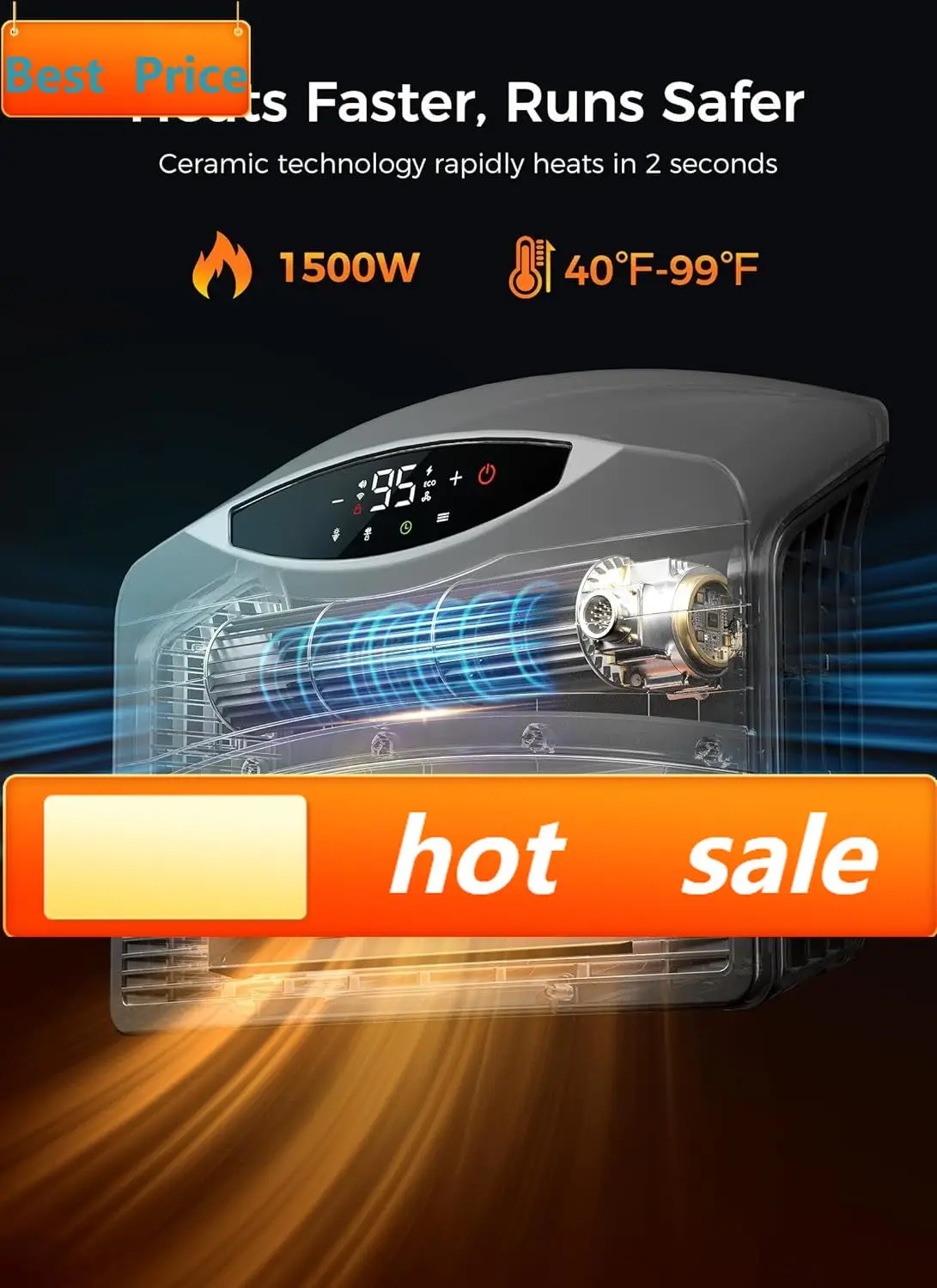 

Популярный умный настенный обогреватель с Wi-Fi и пультом дистанционного управления, 1500 Вт, для установки на пол или на стену, 3 режима нагрева, электрический обогреватель с ТЭНом