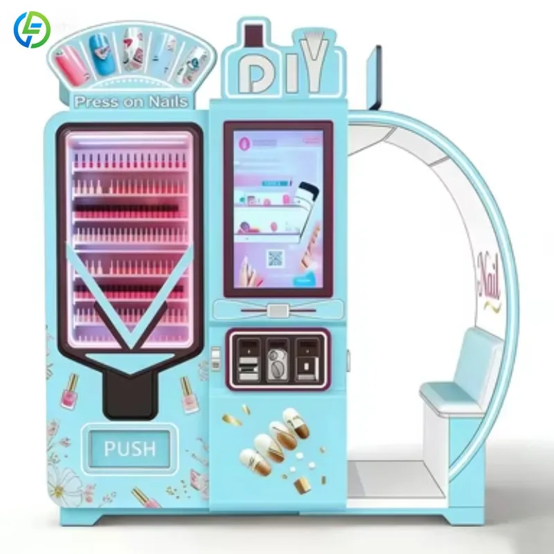Customized CE Certified Large Capacity Nail Vending Machine | Multi Payment Credit Card Coin for Commercial Fashion Malls