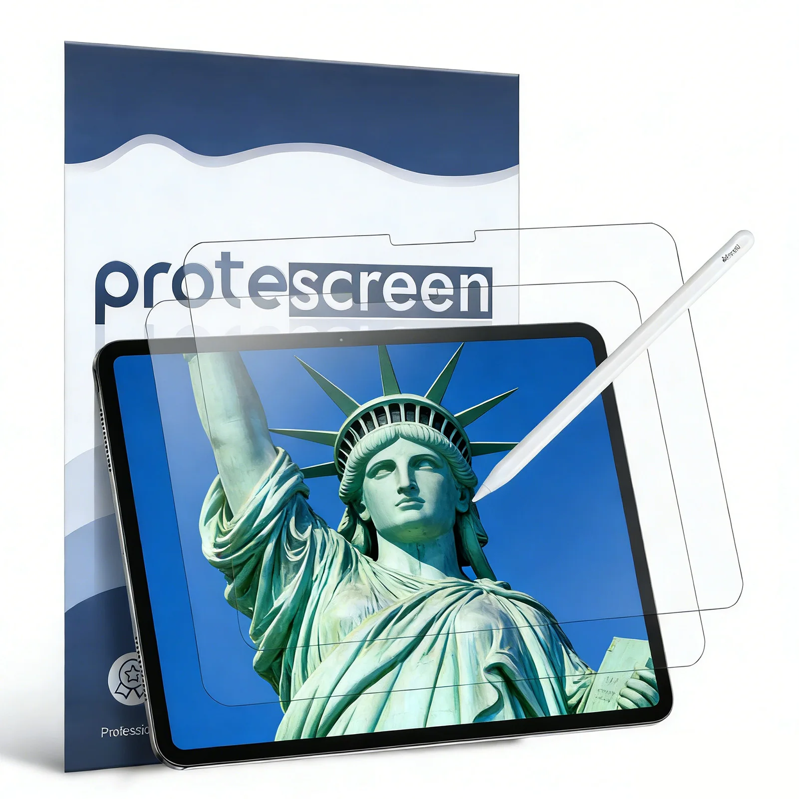 

Protescreen 2-Pack Paper-like Screen Protector for iPad Pro 13" M4/M5 7th/8th Gen, Matte Anti-Glare PET Film, Blue Light Filter