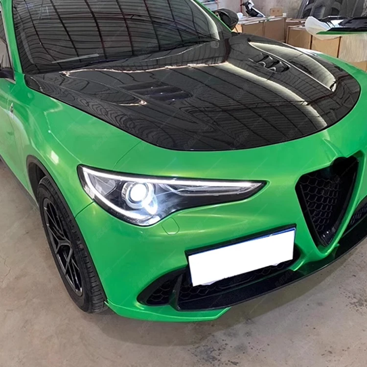 Maisalun Excellent quality Carbon Fiber Material Engine Hood For Alfa Stelvio Auto Parts Engine Bonnet