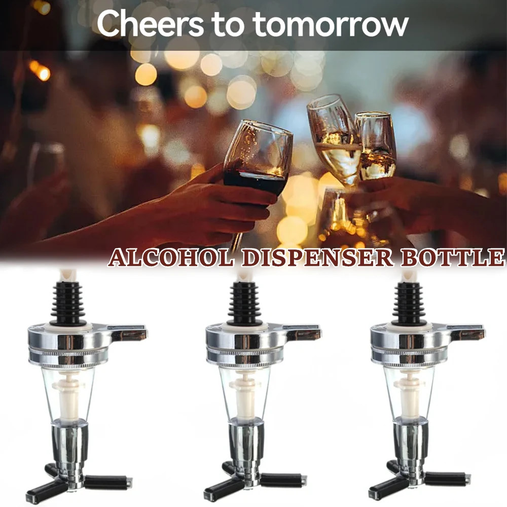 Botella dispensadora de licor, cabezal de boquilla reemplazable de 25/35/45ML, botella de chupito para bebidas con Alcohol, cabezales ópticos para dispensador de whisky para Bar y hogar