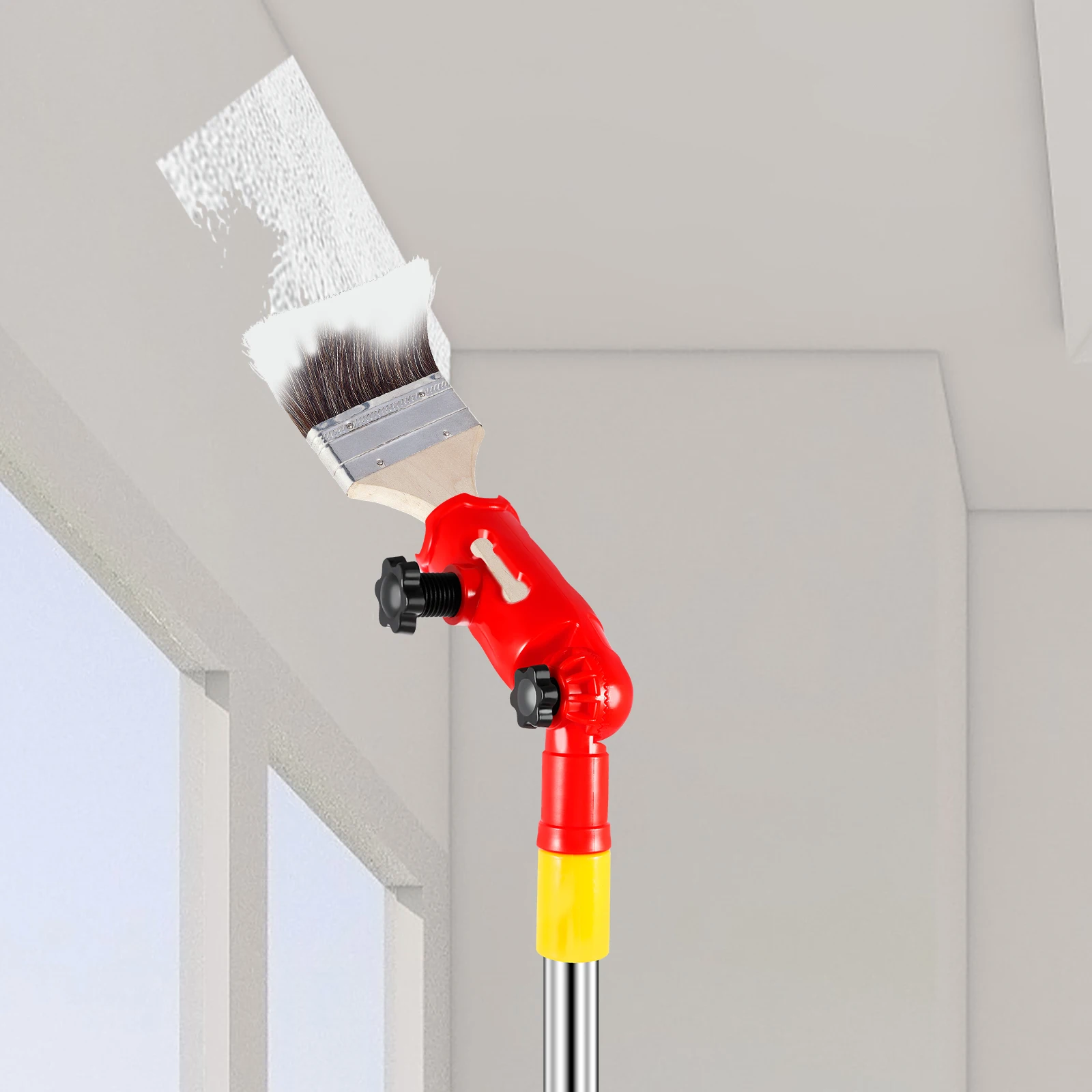 Multi-Angle Paint Brush Extender Paint Edger Tool for High Ceilings | Paint Brush Extension Handle Corner Painting Tool 180°