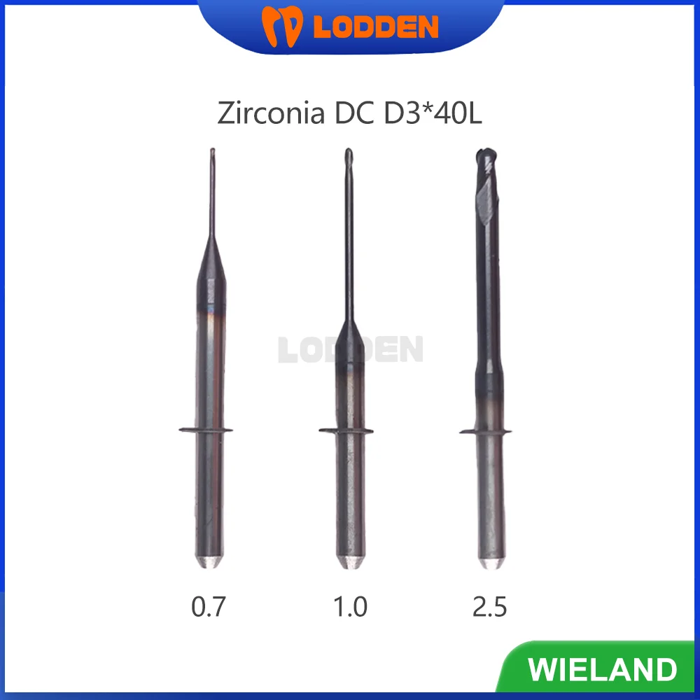 Wieland Select Dental Milling Burs For Cutting Zirconia/PMMA D3 Shank Dental Lab CAD CAM Grinding Tools