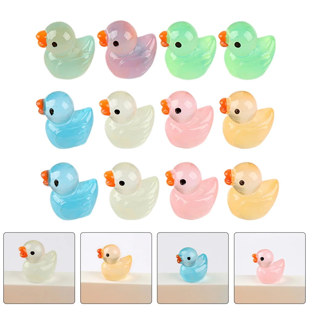 

12pcs Mini Duck Resin Tiny Ducks Decor For Micro Landscape Bonsai Terrarium Garden Craft Home Decoration Ornament