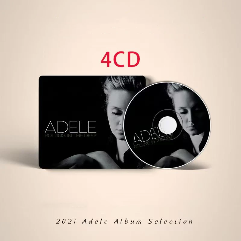 

Pop Adele Adkins Music CD 30 21+Greatest Hits Album 4pcs Music Record Cosplay Walkman Car Soundtracks Box Party Music Collection