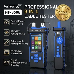 Noyafa NF-8508 Network Cable Tester OPM VFL PoE Digital LCD Display Wiremap Tester Cable Length Measure RJ45 Line Finder