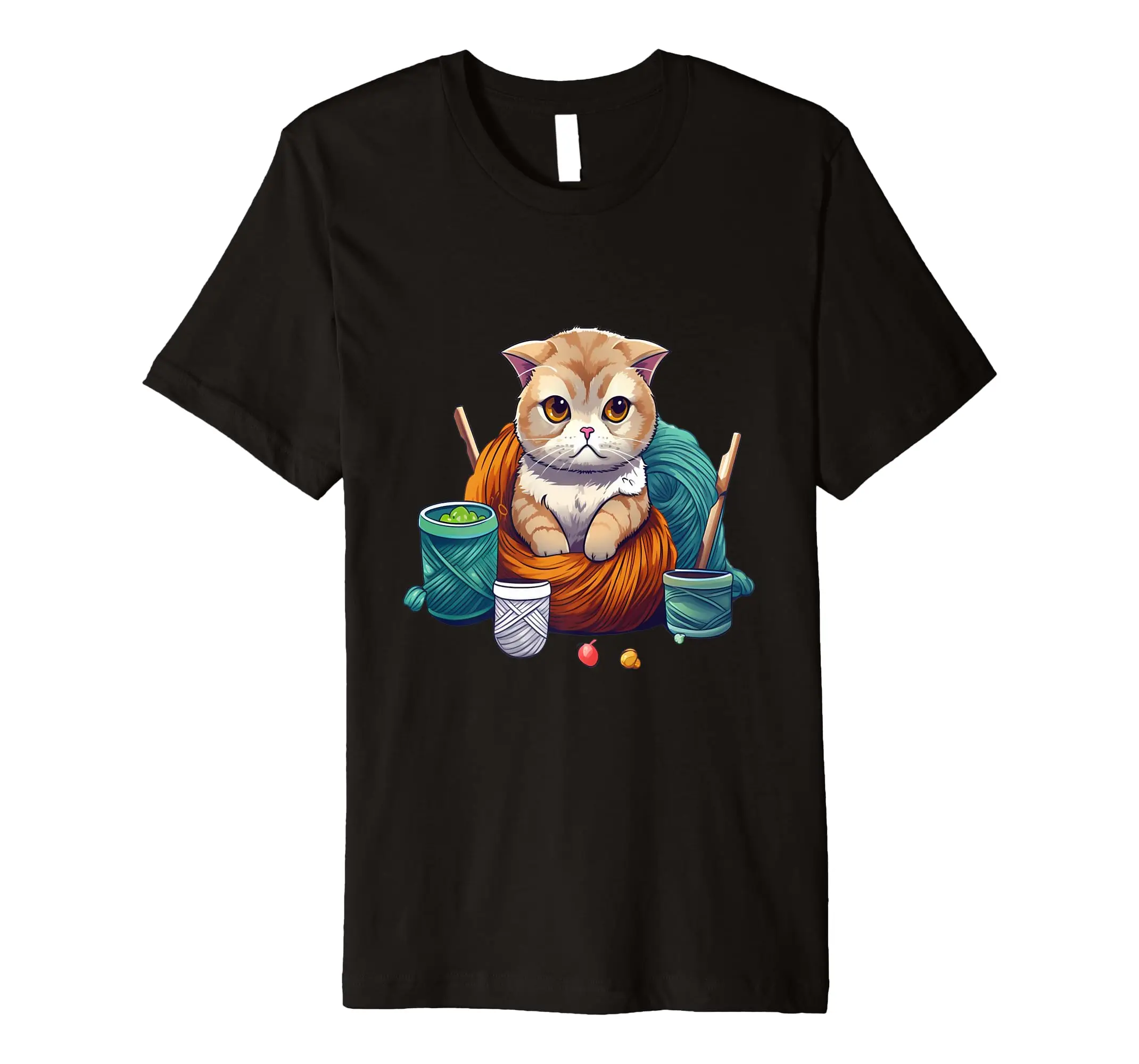 Cat Graphic With A Cute Kitty Animal Face For Pet Lovers Premium T-Shirt