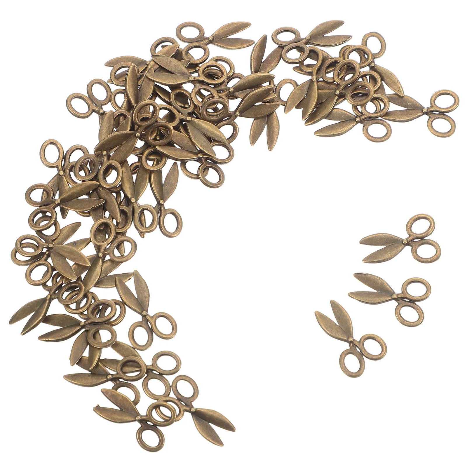 

50 Pcs Mini Alloy Scissors Dollhouse Scenery Props Micro Landscape Sewing Tools