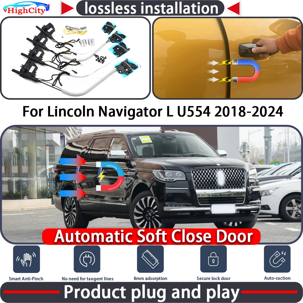 

HighCity Electric Closing Door Lock Actuator for Lincoln Navigator L U554 2018-2024 Soft Close Power Latch System Auto Pull