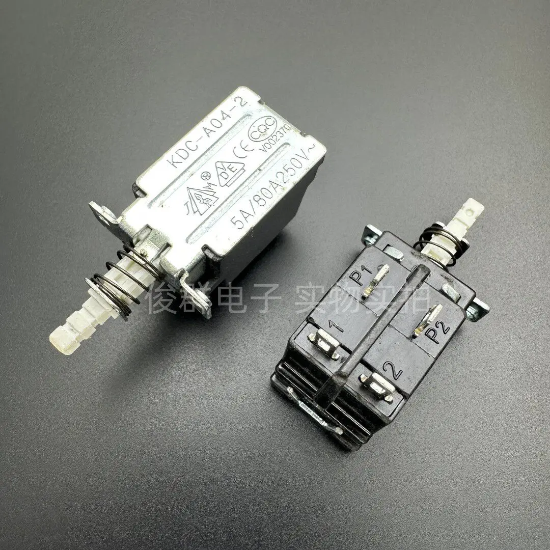 10pcs/ JM KDC-A04-2 self-locking power switch with lock button 4-pin 5A/80A power amplifier chassis TV button