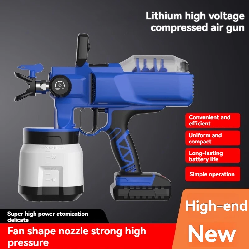 Spray gun paint and latex paint spraying equipment: Electric lithium battery high-pressure airless spray machine