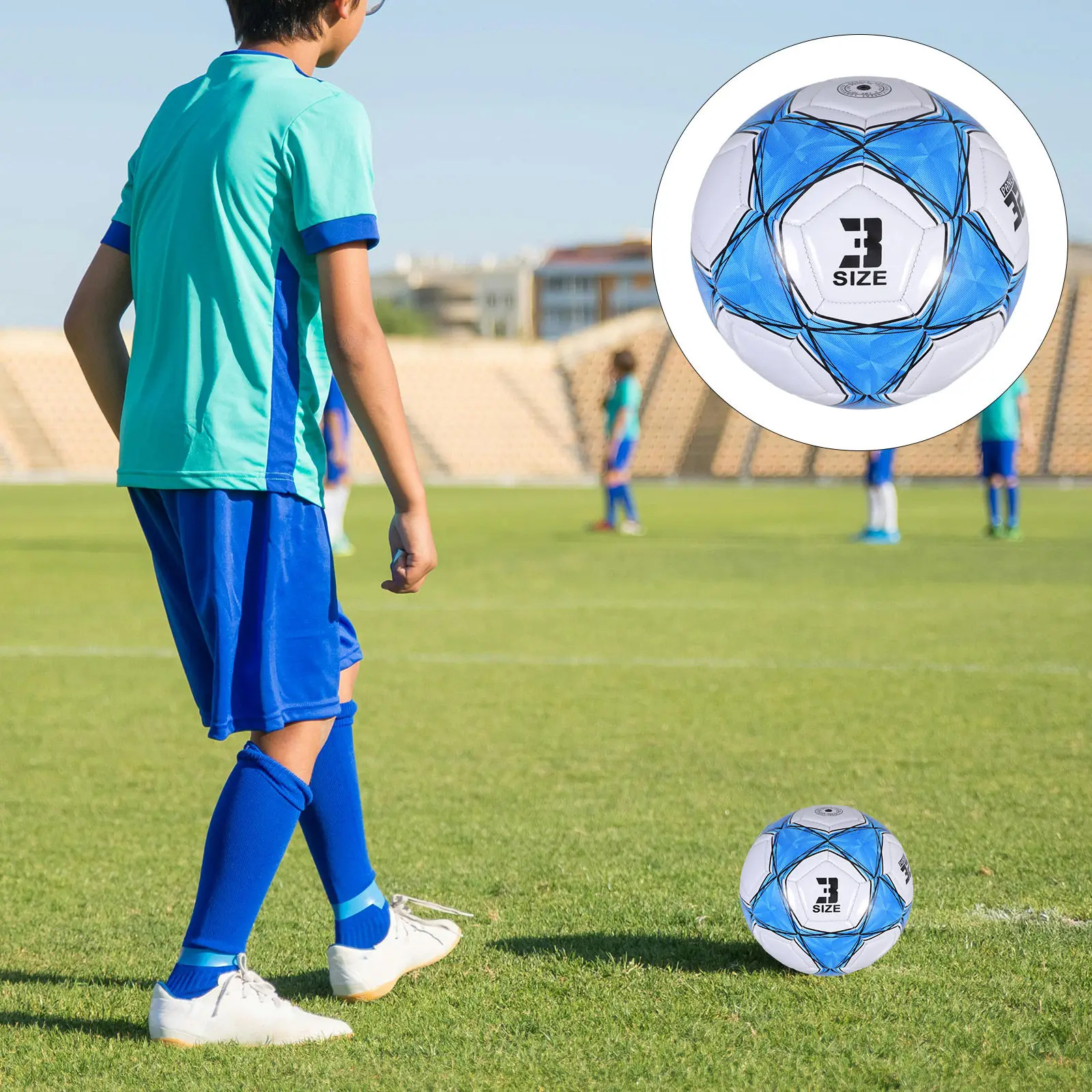 

1pc Thickened Soccer Ball For Youth Training Practice Ball Indoor Outdoor Sports Football Exercise