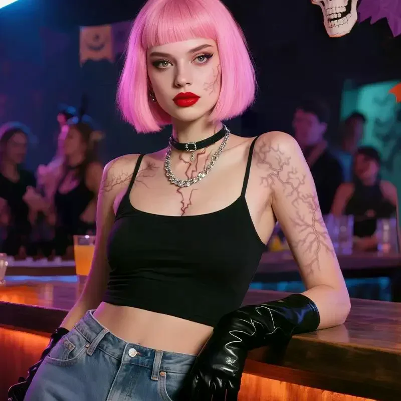 ورقتان من وشم الوجه للهالوين والأوعية الدموية، تصميم وجه مخيف، تزيين مكياج العيون، ملصقات وشم مزيفة مؤقتة