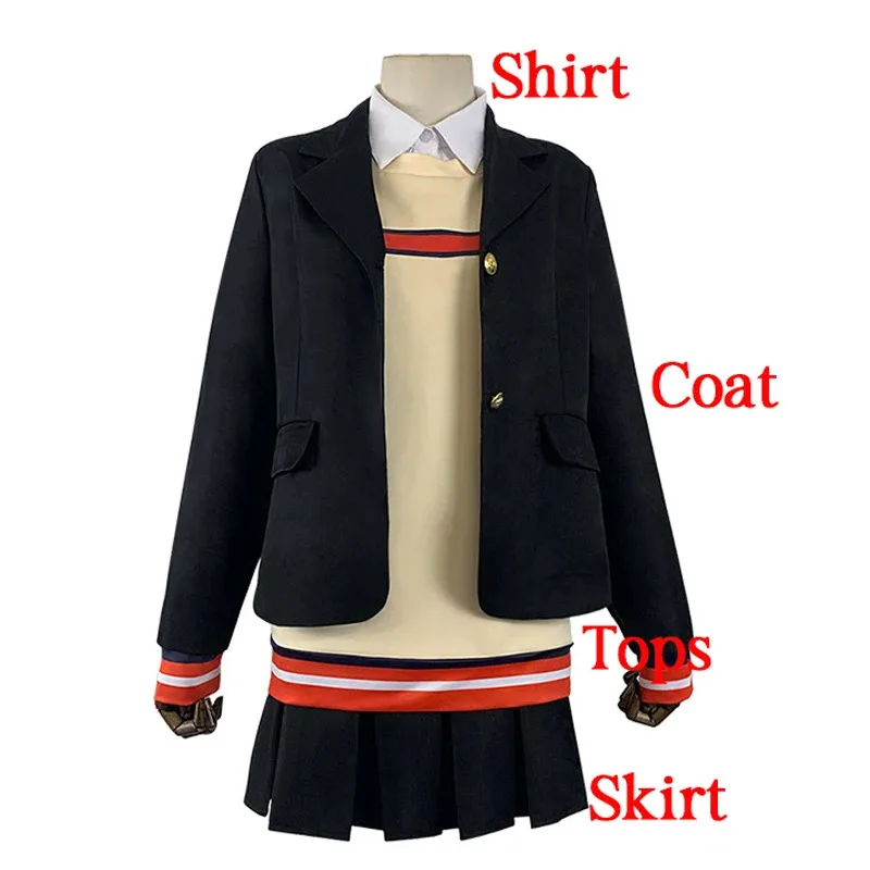 CyAnime SSSS DYNAZENON تأثيري Yume Minami زي JK زي مدرسي مجموعة كاملة امرأة الفتيات هالوين كرنفال وتتسابق مع شعر مستعار