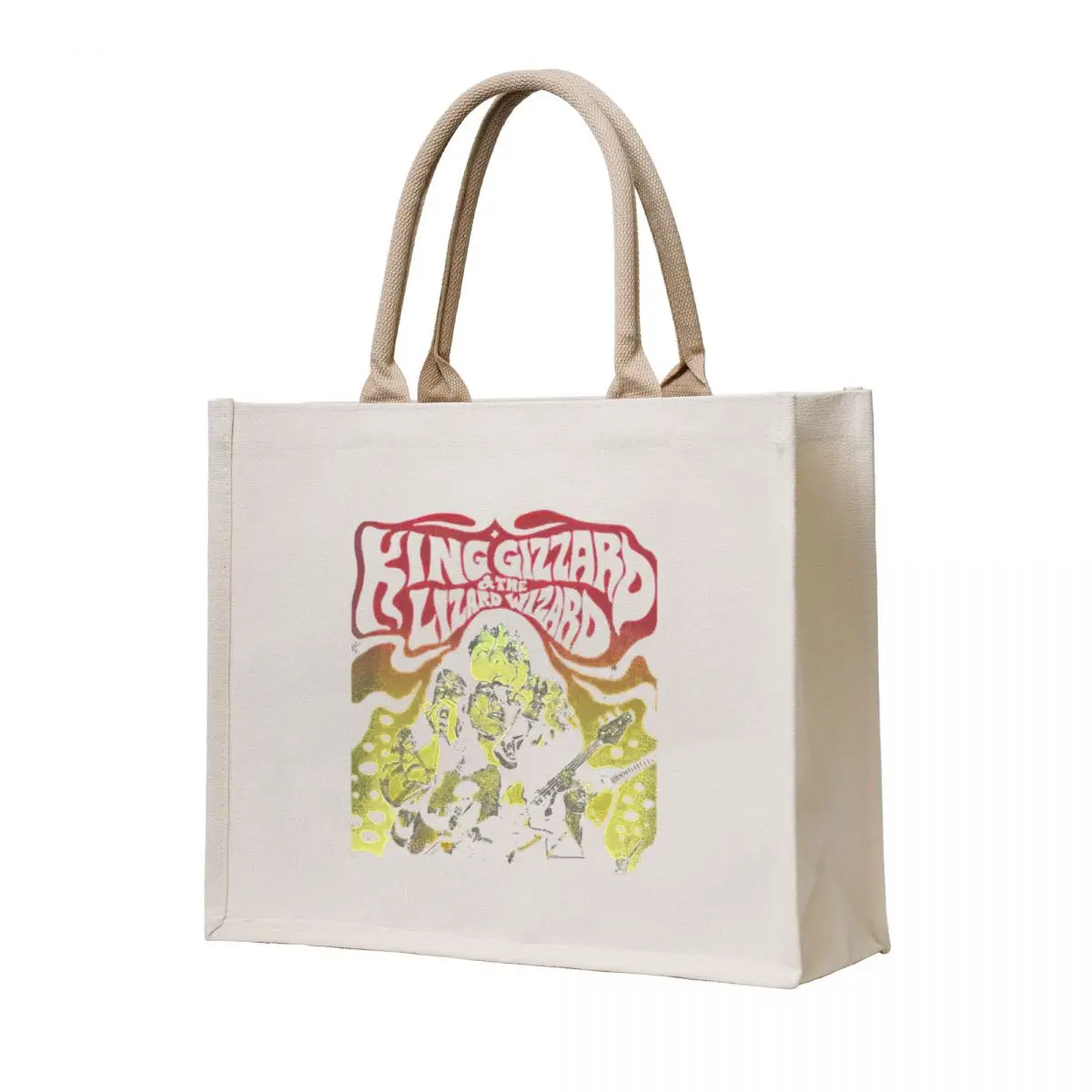 

king gizzard and lizard wizard Tote Bag bags woman 2025 custom canvas bag shopping bags foldable