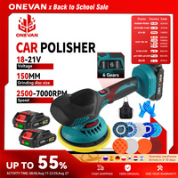 ONEVAN Electric Car Polisher 6 Gears 7000RPM Cordless Auto Car Polishing Waxing Rotary Power Tool For Makita 18V Battery Pin