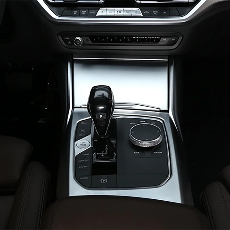 

3Pcs Gearshift Panel Trim Central Console Gear Shift Cover Sticker Decoration Fit For BMW 3 Series 2020 Interior Accessories