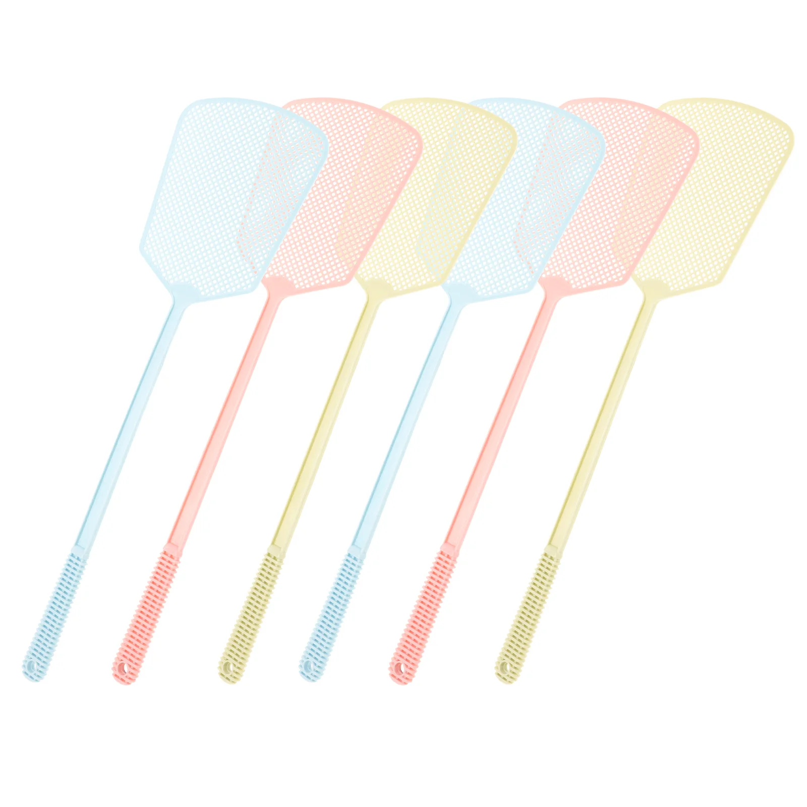 6 قطع منشة الذبابة مع مقبض طويل من البلاستيك الفاخر لأداة الذبابة اليدوية للتحكم في الحشرات في المطبخ المنزلي #3