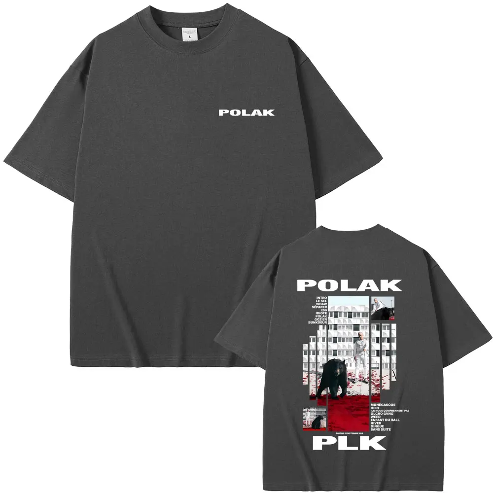 مغني الراب Plk Polak الجرافيك تي شيرت الرجال النساء الهيب هوب موضة البوب الموسيقى تي شيرت الرجال عادية خمر تي شيرت الشارع الشهير