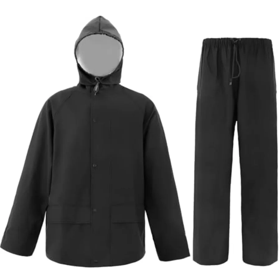 

Rain Suit For Men Women Waterproof Heavy Duty Rain Gear Reflective Jacket for Fishing Outdoor Work Raincoats