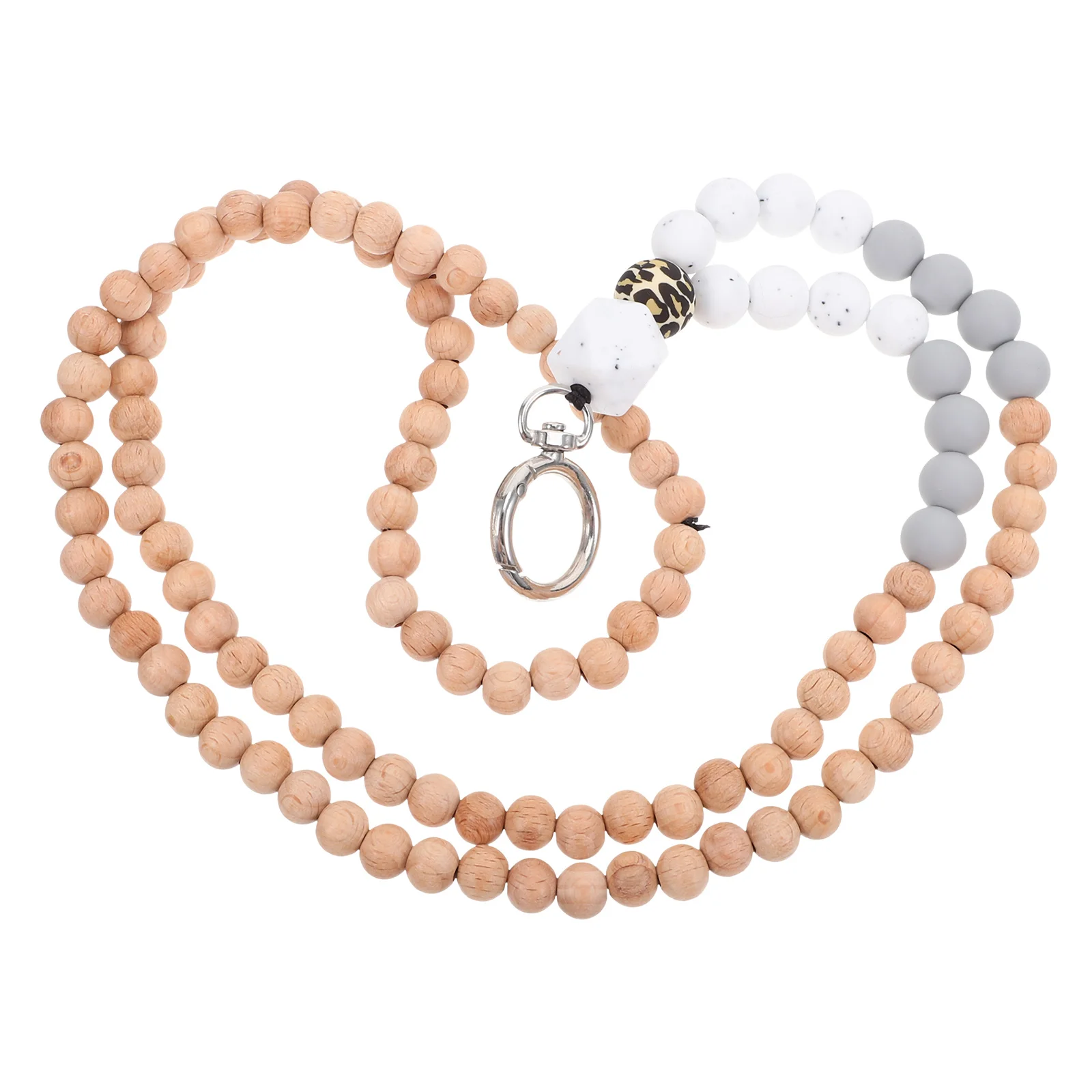 

Beads Lanyard Multi-Function Creative Card Holder Lightweight Id Badge Key String Anti-Lost Phone Lanyard for Teacher Work