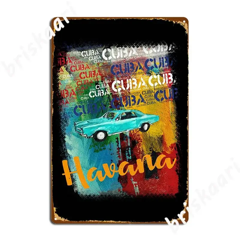 Havana Cuba Old Cars Oldtimer Poster Metal Plaque Painting Décor Cinema Club Party Create Tin Sign Poster